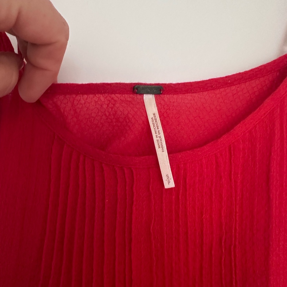 Free People Red High Low Dress - Picture 2 of 2